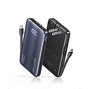 [AC] $17.32* | INIU 10,000mAh 3-in-1 Portable Wall Charger / Power Bank w/ 45W USB-C Cable at Amazon