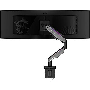 MSI MPG MT201R V2 Single Monitor Arm Stand w/ RGB & Gas Spring (Gray) $99.99 + Free Shipping