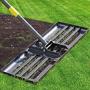30"x10" Heavy Duty Stainless Steel Lawn Leveling Rake w/ Adjustable Handle $16.78 + Free Shipping w/ Prime or on $35+