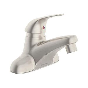 Symmons Origins Single Handle Bathroom Faucet, 4 Inch Mount, 1.5 GPM, Satin Nickel, $22.99, FS Prime