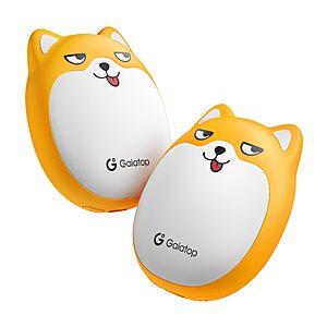 Gaiatop Rechargeable Hand Warmers 2 Pack, 3 Heat Levels, 2.15 oz, Cute Dog Magnetic Split Design $9.89