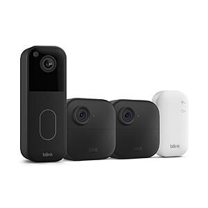 Blink Video Doorbell + Outdoor 4 – Wireless smart security cameras, head-to-toe HD view, two-year battery life. Sync Module Core included – 2 camera system + Video Doorbell $44.99
