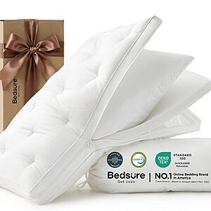 [Prime] Bedsure 3-in-1 CertiPUR-US Memory Foam & Down Alternative Adjustable Pillow w/ 100% Cotton Cover Queen $23.99, King $28.50 $23.99 + Free Shipping