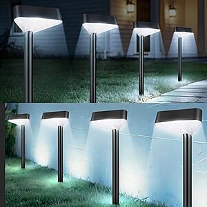 [AC] $19.99* | 8-Pack Fashlits Outdoor Solar Pathway Lights (Cold White or Warm White) at Amazon