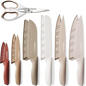 [AC] $14.99* | 13-Piece Astercook Stainless Steel Kitchen Knives Set w/ Blade Guards at Amazon