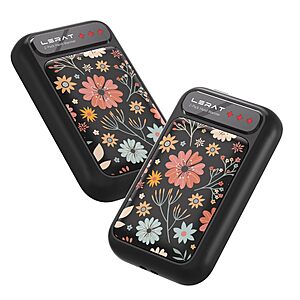 Lerat Hand Warmers Rechargeable, Fast Heating Hand Warmer with 3 Heat Settings, Portable Hand Warmer Reusable Gifts for Women Black Tenacious Glow - $8.49