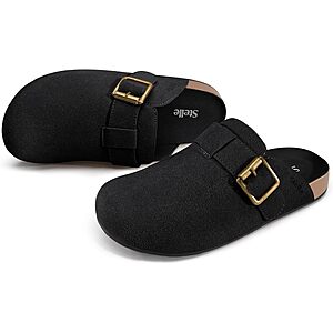 Stelle Suede Clogs for Women Men Potato Shoes Arch Support, Comfortable, Slip On, Fall $13.49 @Amazon FS/Prime