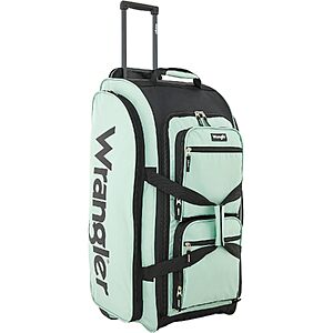 30" Wrangler Wesley Rolling Travel Duffel Bag (Seaform or Ambergold) $28
