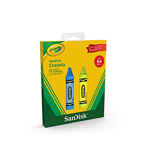 2-Pack Sandisk Crayola 64GB USB-C Flash Drive + Free Shipping $10.12