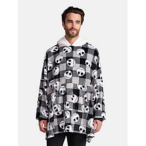 Superminky Men's Relaxed Fit Fleece Lounger w/ Hood (Jack Skellington, Stitch, One Size Fits Most) $8.74 + Free S&H w/ Walmart+ or on $35+