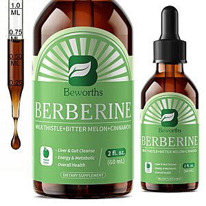 Berberine Supplement Liquid Drops with Cinnamon $10.48
