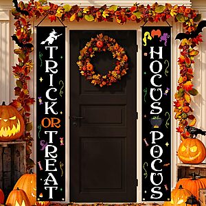 Amazon – Halloween Decorations - Hocus Pocus Banner Porch Door - $2.74 w/ Code
