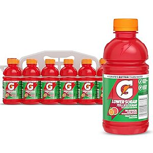 [SnS] $4.52* | 12-Pk 12-Oz Gatorade Lower Sugar Electrolyte Sports Drink (Fruit Punch) at Amazon