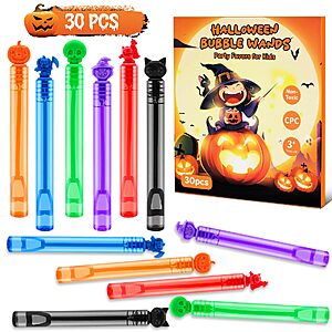 Amazon – Halloween Party Favors Mini Bubble Wands 30PCS Halloween Goodie Bag Stuffer - $4.79 w/ Code