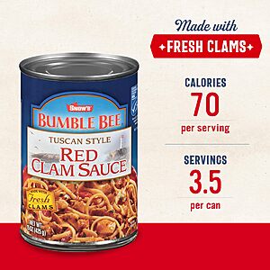 Snow's Tuscan Style Red Clam Sauce, 15 oz~$2.68 With S&S @ Amazon