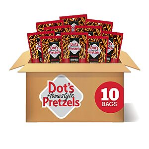 10-Pack 3.3-Oz Dot's Homestyle Pretzels Original Seasoned Pretzel Twists $18 ($1.80/bag) + Free Shipping w/ Prime or on $35+