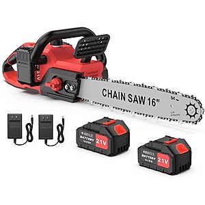 ALSO GO 16 Inch Electric, Cordless, 1350W Brushless Power Chain Saw $97.99