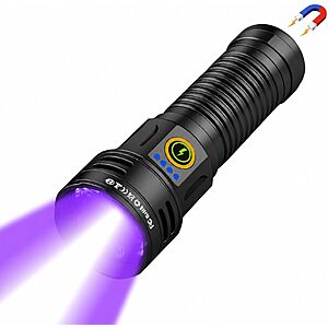 365nm iToncs UV & White Light Dual-Mode Flashlight w/ Magnetic Base & 5000mAh Battery $9.98 + Free Shipping w/ Prime or on $35+