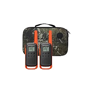 $40 FS PRIME WOOT (NEW) 2-PACK Motorola T275 Talkabout 2-Way Radios, 25-Mile Range - Rechargeable, NOAA Weather Alerts, VOX, Earpieces & Case