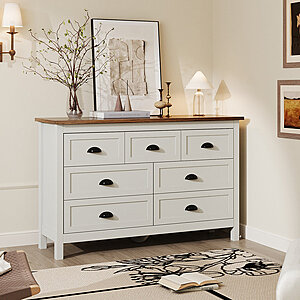 47" Winston Porter Modern 7-Drawer Dresser (Brown/White) $169.99 + Free Shipping