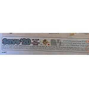 SHOPRITE B&M  9/27-10/3: Buy $150 in  Visa or Mastercard Gift Cards, get a $20 off Grcoery Voucher  Limit 1