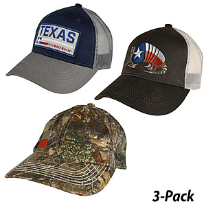 3-Pack Men's Texas Meshback Caps Vol. 2 $11.50 + Free S&H