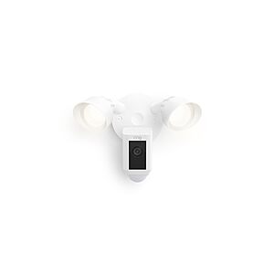 Ring Floodlight Cam Wired Plus, Outdoor Home or Business Security with Motion-Activated 1080p HD Video and Floodlights, White $89.99