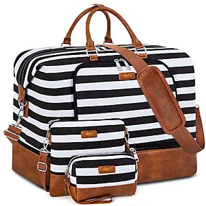 TIBES Travel Weekender Bag for Women, Overnight Bag with Shoe Compartment $24.99 AC