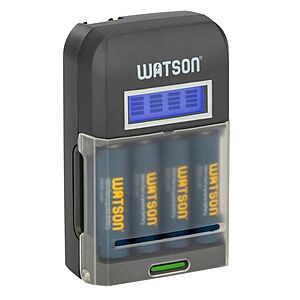 Watson 4-Bay Rapid Charger w/ LCD & 4 AA 2500mAh NiMH Batteries $19.95 + Free Shipping