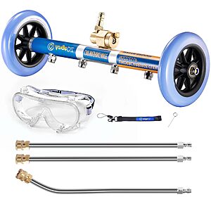 16" AngeDZ 4000PSI Undercarriage Pressure Washer Attachment w/ 4 Nozzles $27.59 + Free Shipping w/ Prime or on $35+