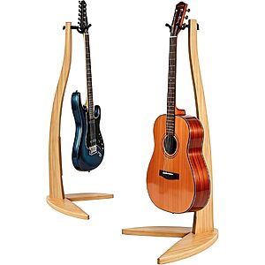 42" Muso Solid Bamboo Guitar & Bass Hanger Stand (Bamboo) $29.99 + Free Shipping w/ Prime or on $35+