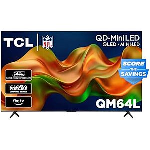 $899.99 | 85″ TCL Mini LED QLED 4K HDR Gaming Streaming Television (85QM64L, 2026 Model) + 10% Back w/ Prime Visa Card at Amazon