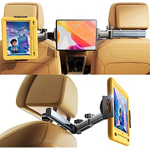 [Prime] Lisen 4-Axis 360° Adjustable Car Headrest Tablet Mount $9.98 + Free Shipping