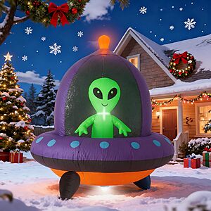 GARIG Halloween Inflatables Outdoor Decorations Lawn Holiday (7.2FT Ghost Pumpkin) $34.99