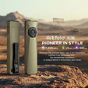 Arkfeld Ultra 3-in-1 EDC Flashlight with O-aluminum Material - New Customers Exclusive