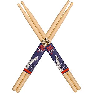 2-Pack American Hickory Drumsticks (5B/ 5A/ 7A) $7.49 + Free Shipping w/ Prime or on $35+