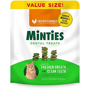 Select Accounts: 10-Oz Minties Chicken Flavor Dental Treats for Cats $5.75 w/ S&S + Free Shipping w/ Prime or on $35+