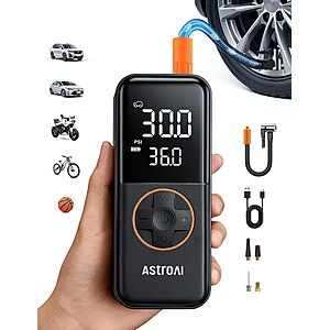 [Prime] 6600mAh AstroAI L4 Cordless Portable Tire Inflator Air Compressor $21.99 + Free Shipping
