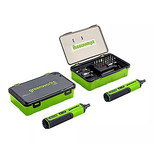 Greenworks Set of 2 4V Screwdriver with 26-Piece Accessory Kit $39.98 or $24.98 If New Customer + Free S/H