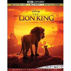 The Lion King  [4K UHD] $9.74 Amazon.com