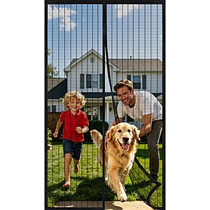 Heavy Duty Magnetic Screen Door 32x80" – $6.49 Free shipping for Prime members or orders $35+