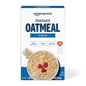 [SnS, Lightning Deal] $1.20 | 11.85-Oz Happy Belly Instant Oatmeal (Original) at Amazon