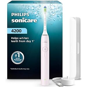 [Prime] $39.96 | Philips Sonicare 4200 Rechargeable Electric Toothbrush, 1 Brush Head at Amazon