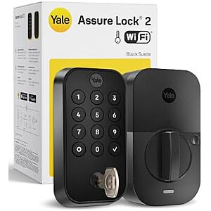 [Resale] $85 | Yale WiFi Smart Lock Deadbolt with Keypad, Keyless Entry, Black Suede (Used - Like New) at Amazon