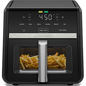 $69.99: [Prime]Chefman 9 Qt Air Fryer, 7-in-1 XL Digital Air Fryer with Viewing Window at Amazon