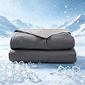 Cosybay Double-Sided Cold Tech Fabric Cooling Comforter (Full/Queen, Grey, Blue) $19.99 + Free Shipping w/ Prime or on $35+