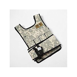 $14.99: Cross101 20 lb Adjustable Camouflage Weighted Vest with Shoulder Pads at Woot!
