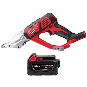 Milwaukee M18 18-Volt Lithium-Ion Cordless 18-Gauge Double Cut Metal Shear w/5.0 ah Battery $274 + Free Shipping