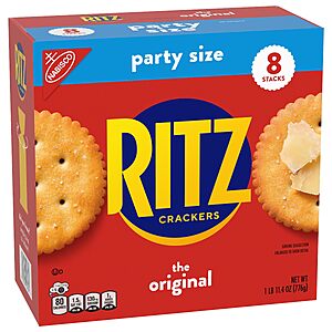 RITZ Original Crackers, Snacks for Kids and Adults, Party Size, 27.4 oz~$4.78 After Coupon & S&S @ Amazon