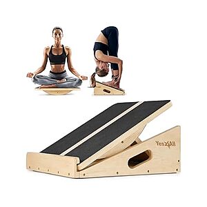 $19.99: Yes4All 2-in-1 Wooden Balance & Slant Board, 400 lb, Adjustable Incline at Woot!